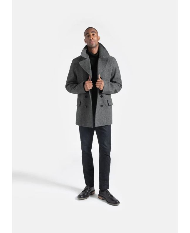 Spezial Madrid Gloverall Churchill Reefer Peacoat Grey