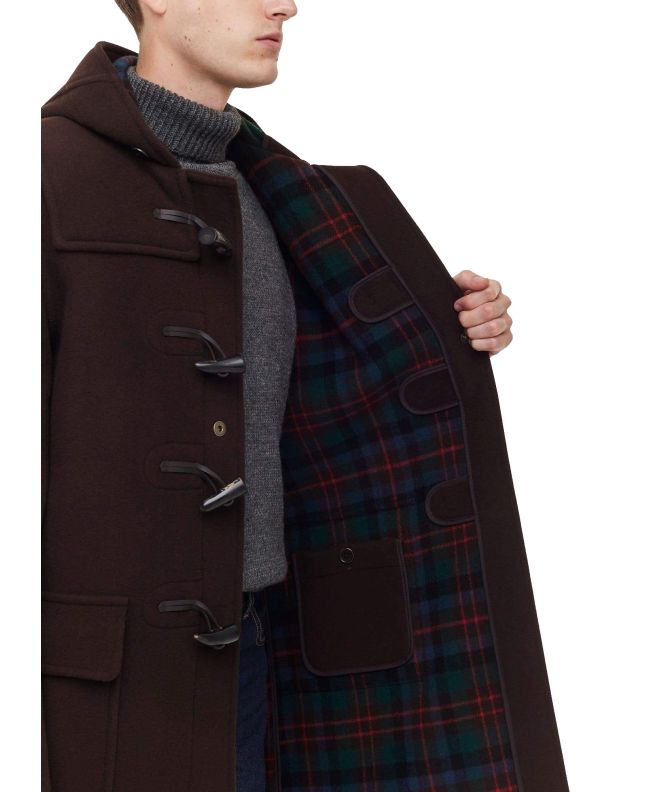 Spezial Madrid Gloverall Morris Duffle Coat Brown Tartan
