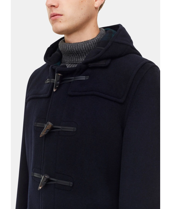 Spezial Madrid Gloverall Morris Duffle Coat Navy Black Watch