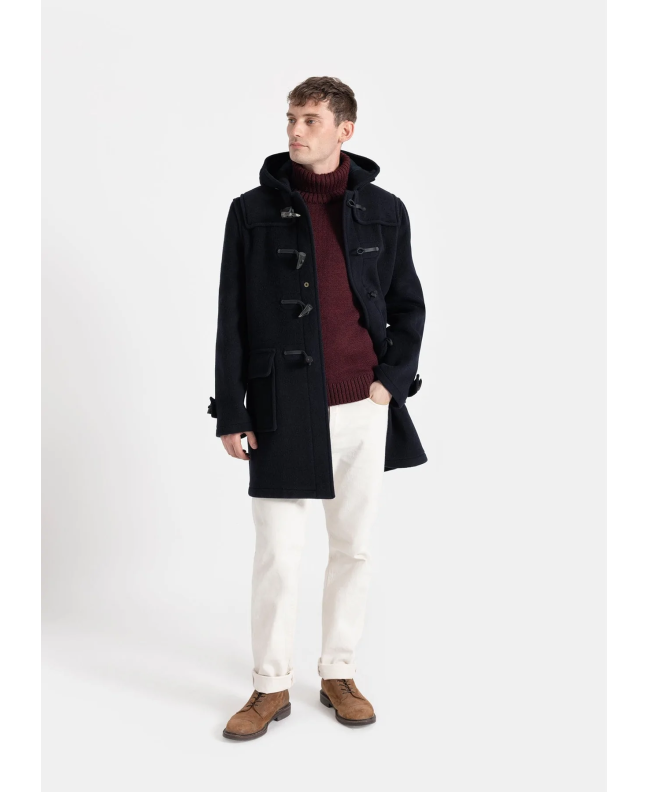 Spezial Madrid Gloverall Morris Duffle Coat Navy Black Watch