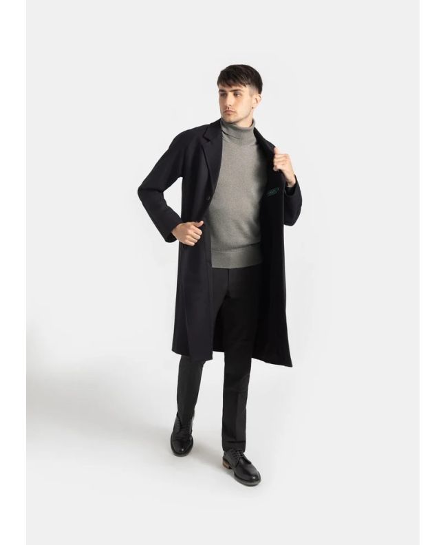 Spezial Madrid Gloverall New Chesterfield Refined Overcoat Navy