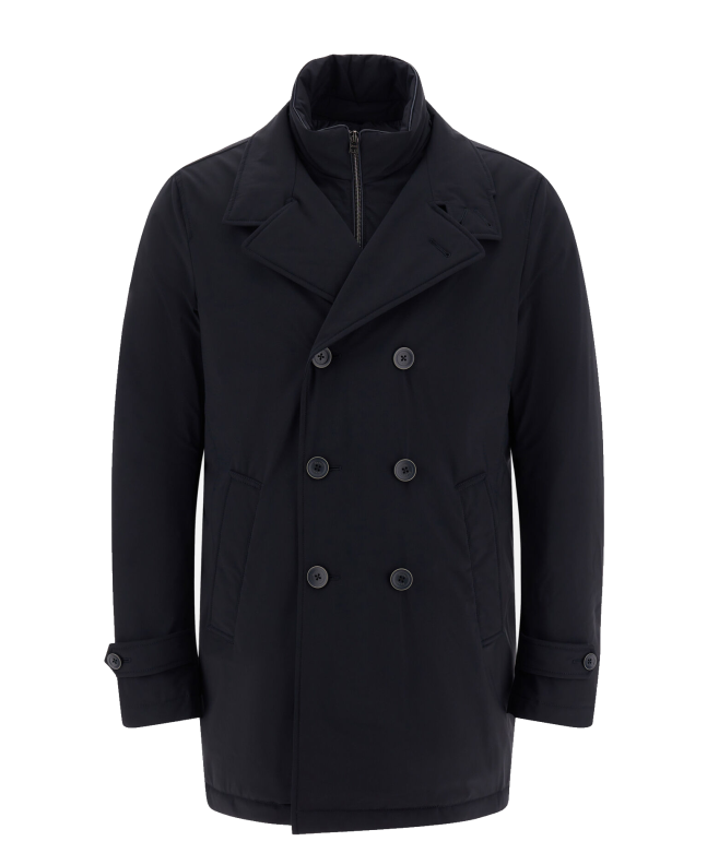 spezial madrid Herno Peacoat Washington Trench Coat Blue