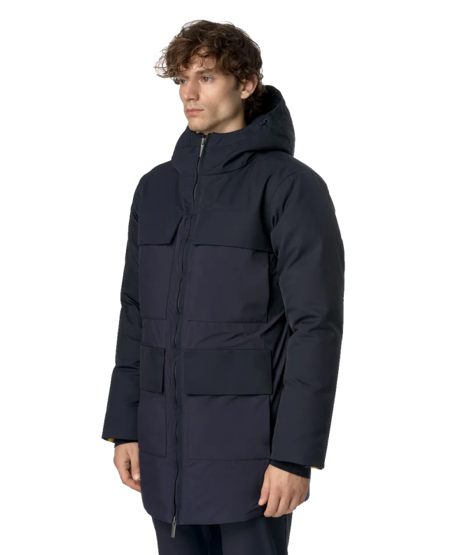 Spezial Madrid K-Way Hodel Fabric Mix Jacket Blue Depth