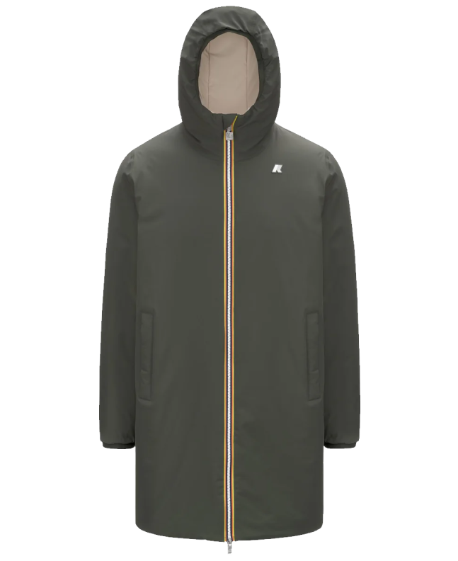 spezial madrid K-Way Jacob ST Warm Reversible Jacket Green & Beige