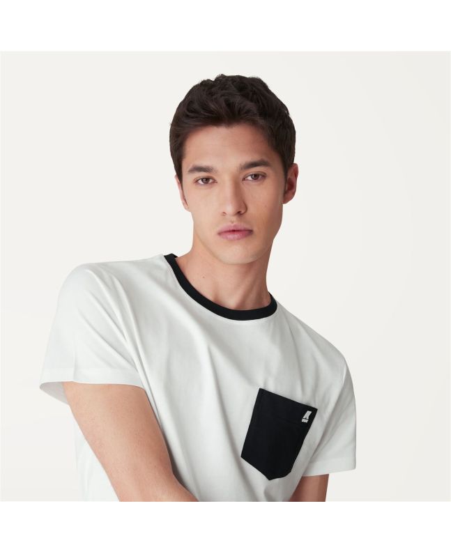 Spezial Madrid K-Way Siguir Bicolor Pocket Tee White & Blue Depht