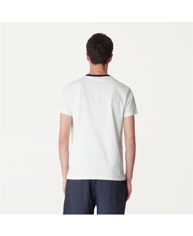 Spezial Madrid K-Way Siguir Bicolor Pocket Tee White & Blue Depht