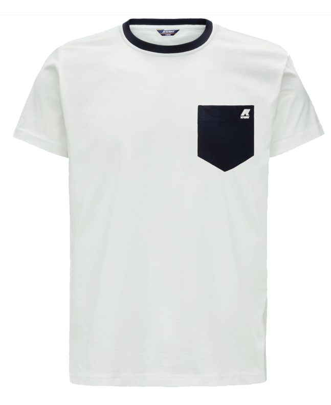 spezial madrid K-Way Siguir Bicolor Pocket Tee White & Blue Depht