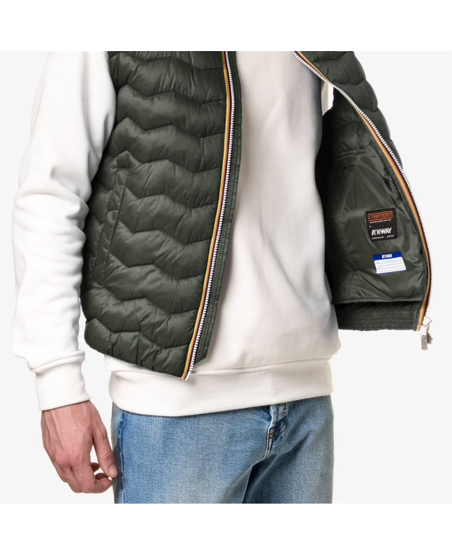 Spezial Madrid K-Way Valen Quilted Warm Vest Green Blackfish