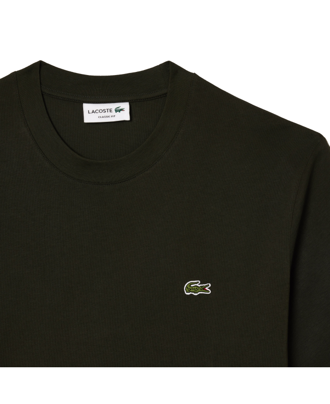Spezial Madrid Lacoste Classic Fit Cotton Knit Tee Khaki