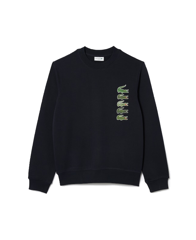 spezial madrid Lacoste Classic Fit Jogger Crocodile Print Sweatshirt Navy Blue