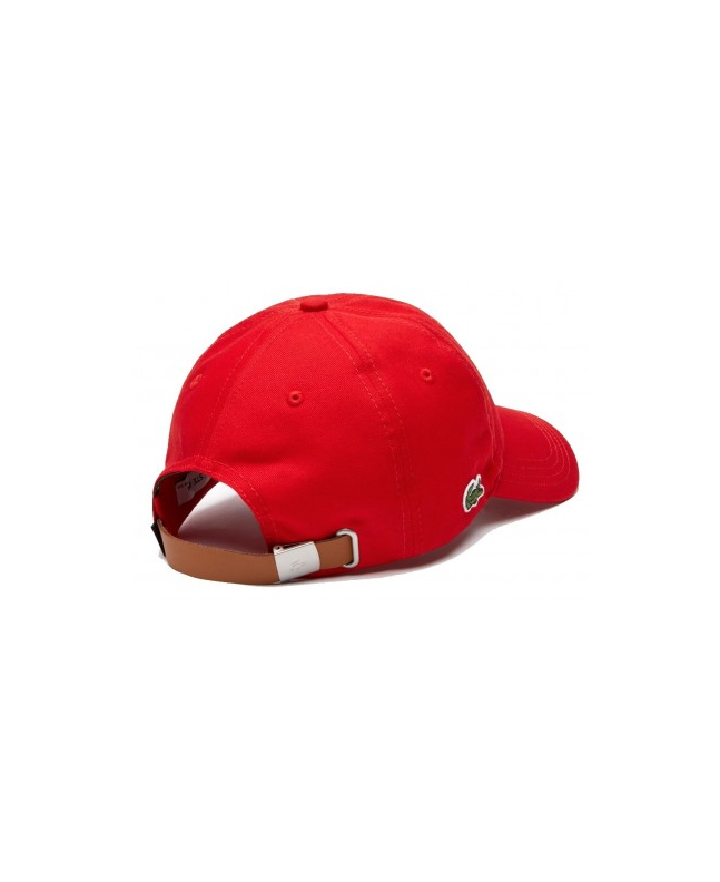Spezial Madrid Lacoste Contrast Strap Cotton Cap Red