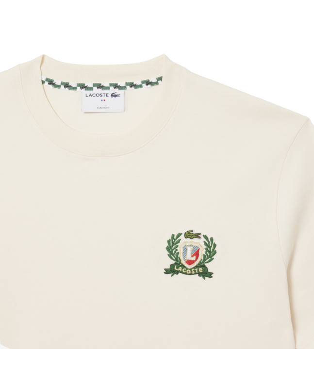 Spezial Madrid Lacoste French Made Embroidered Badge Tee Off White