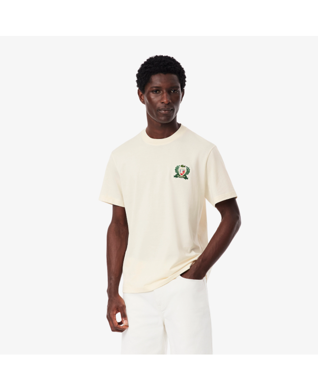 Spezial Madrid Lacoste French Made Embroidered Badge Tee Off White