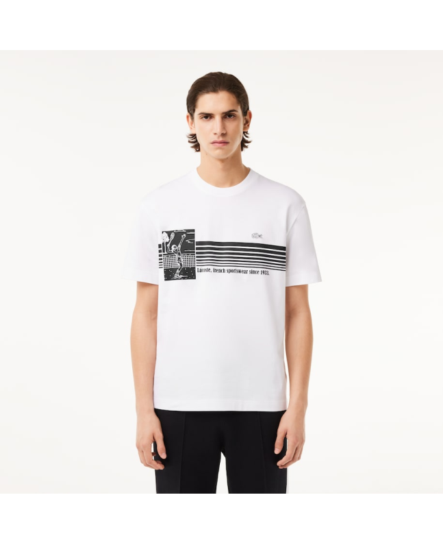 Spezial Madrid Lacoste French Made Tennis Print White