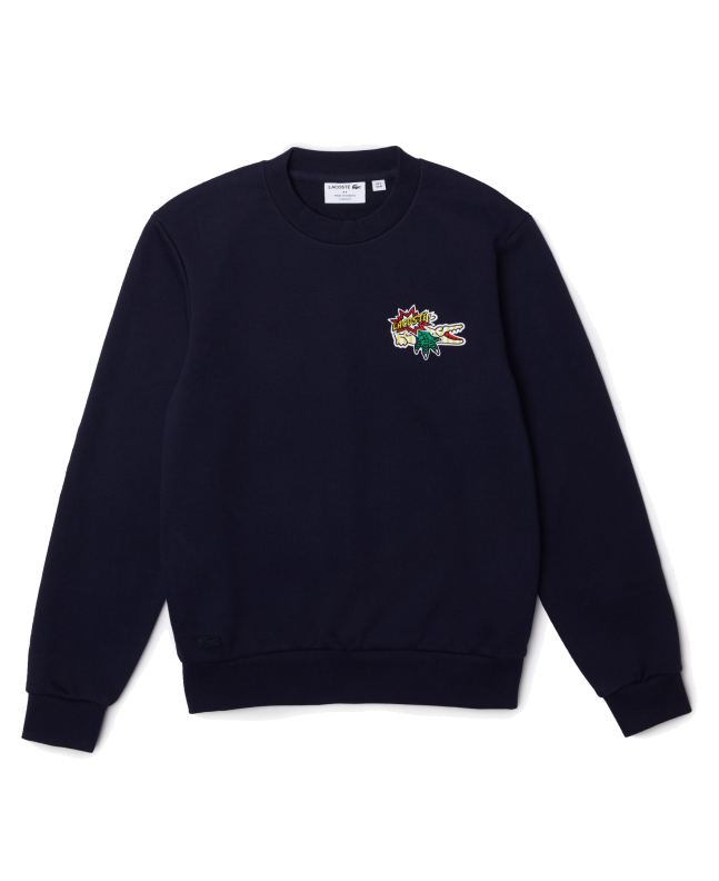 spezial madrid Lacoste Holiday Sweatshirt Organic Cotton Logo Dark Navy