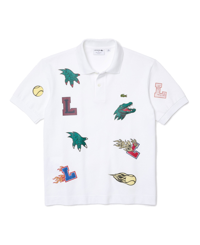 spezial madrid Lacoste Holiday Unisex Polo Shirt Customizable White