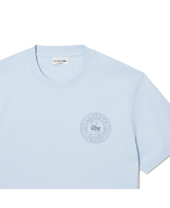 Spezial Madrid Lacoste Jersey Printed Badge Knit Tee Light Blue