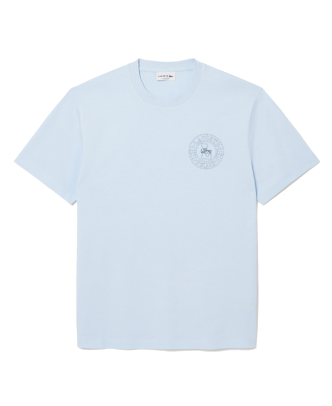 spezial madrid Lacoste Jersey Printed Badge Knit Tee Light Blue