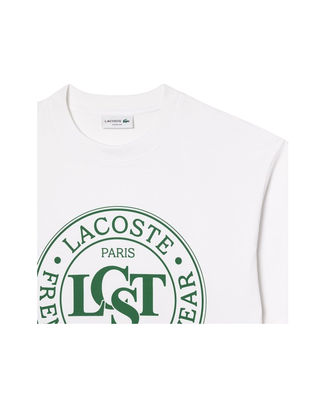 Spezial Madrid Lacoste Loose Fit Jersey Printed Tee White