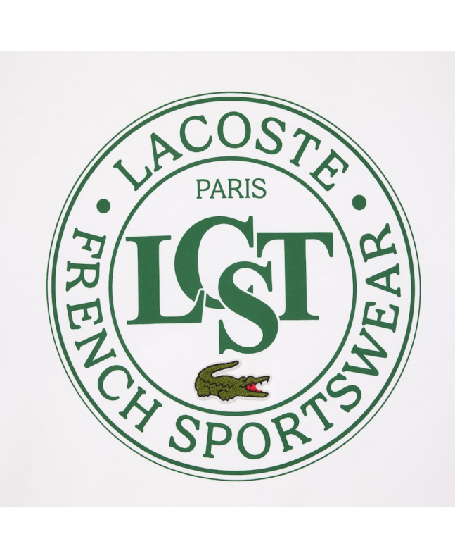 Spezial Madrid Lacoste Loose Fit Jersey Printed Tee White