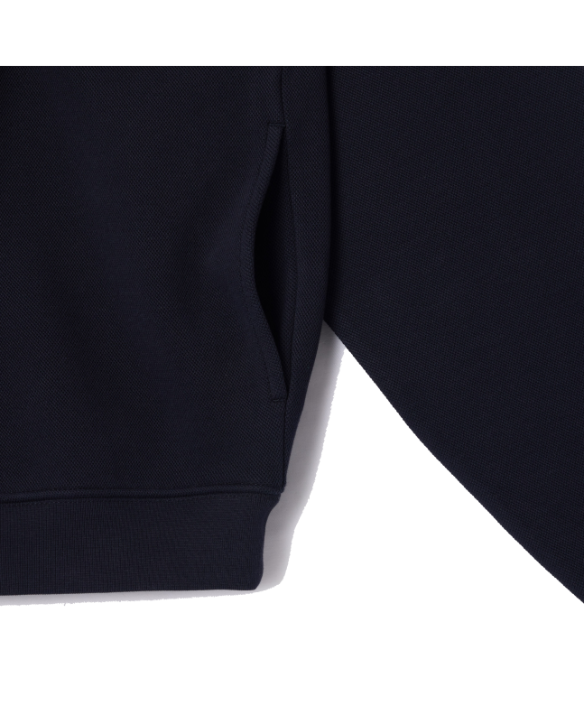 Spezial Madrid Lacoste Loose Fit Jogger Pique Zipper Sweatshirt Navy Blue