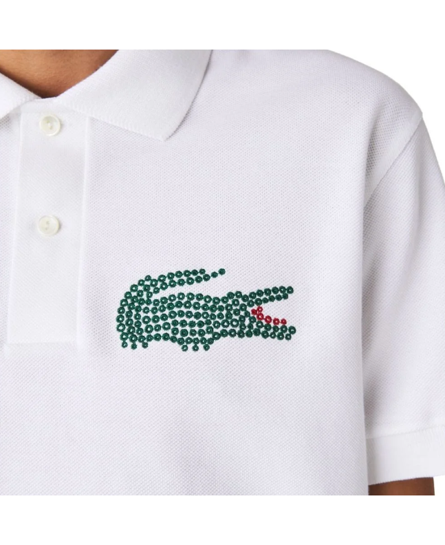 Spezial Madrid Lacoste "Made In France" Classic Fit Organic Cotton Polo White