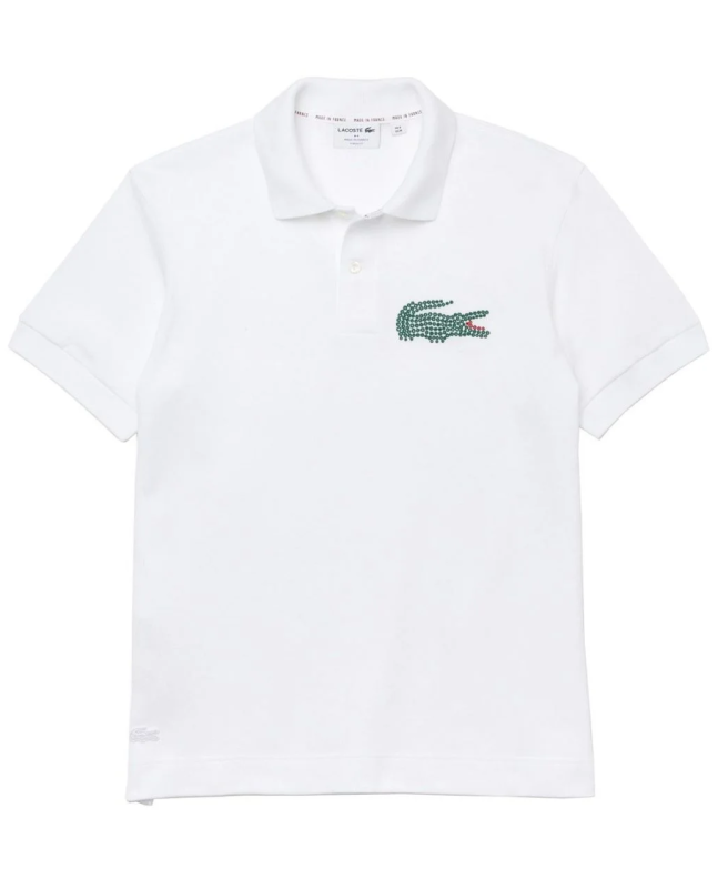 spezial madrid Lacoste "Made in France" Classic Fit Organic Cotton Polo White
