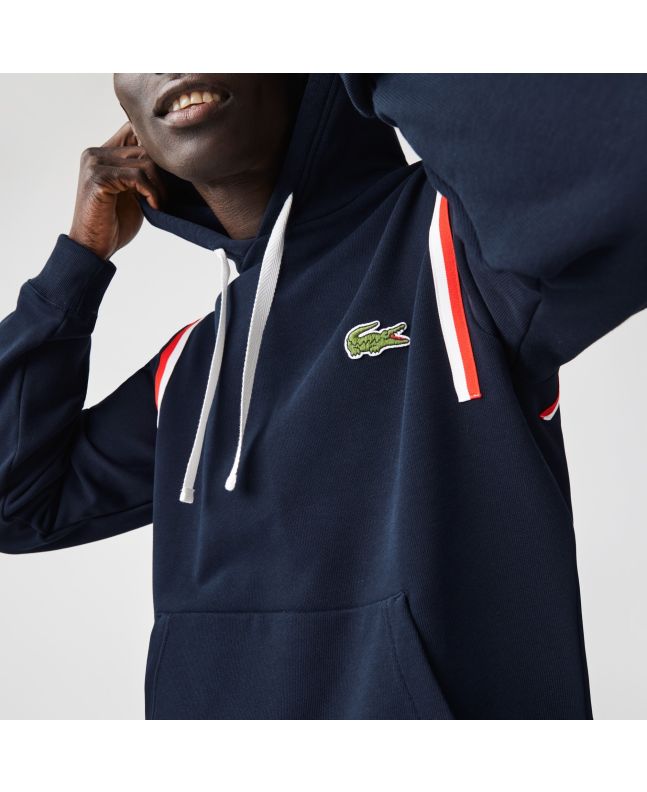 Spezial Madrid Lacoste "Made In France" Organic Cotton Fleece Hoodie Navy Blue