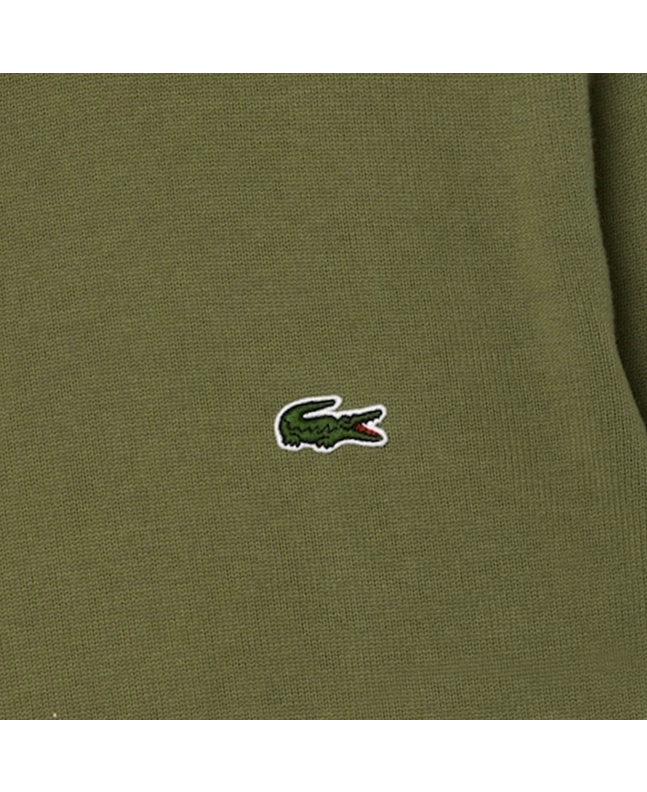 Spezial Madrid Lacoste Organic Cotton Sweater Round Neck Khaki