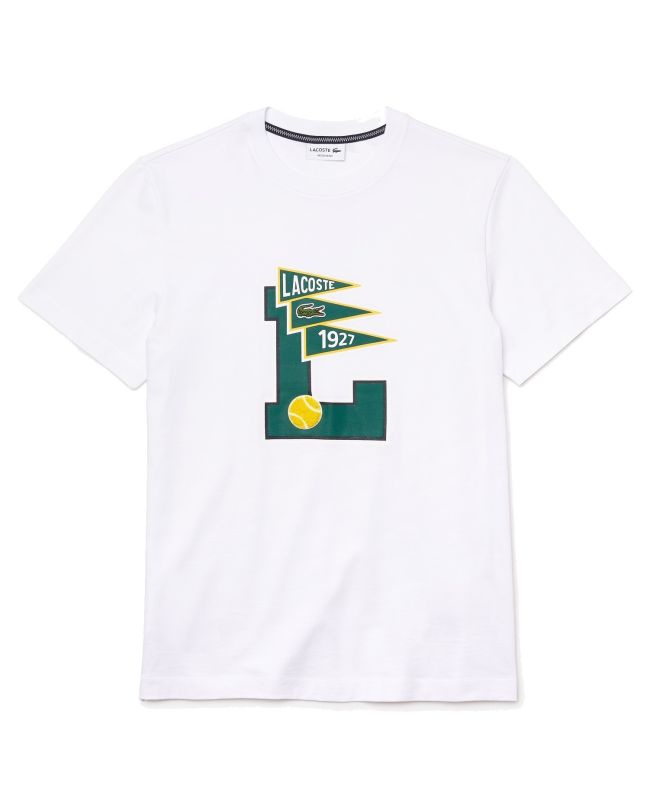 spezial madrid Lacoste Pennants L Badge Cotton Tee White
