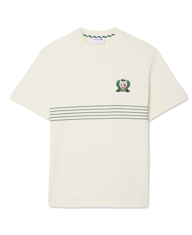 spezial madrid Lacoste Piqué Embroidered Badge Off White