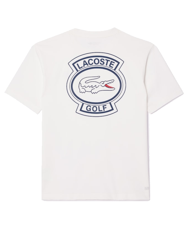 Spezial Madrid Lacoste Printed Ultra Dry Golf Tee White