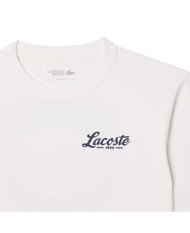 Spezial Madrid Lacoste Printed Ultra Dry Golf Tee White