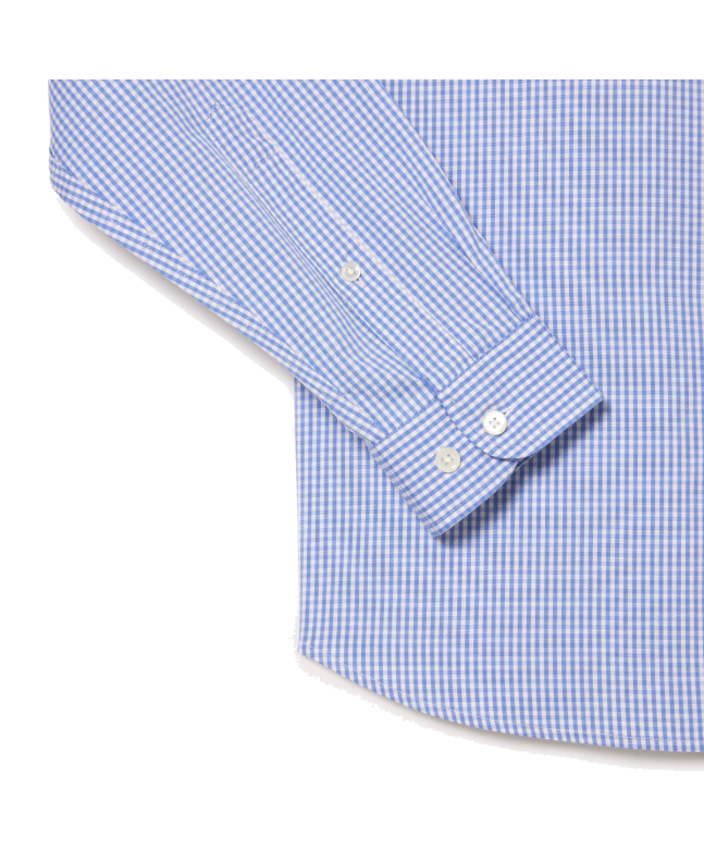Spezial Madrid Lacoste Regular Fit Checked Cotton Shirt White & Blue