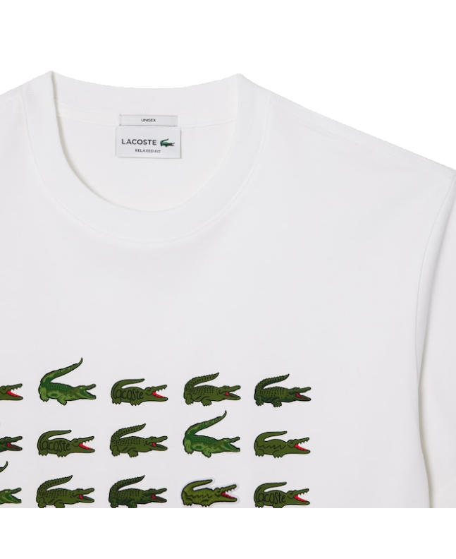 Spezial Madrid Lacoste Relaxed Fit Iconic Print Tee White