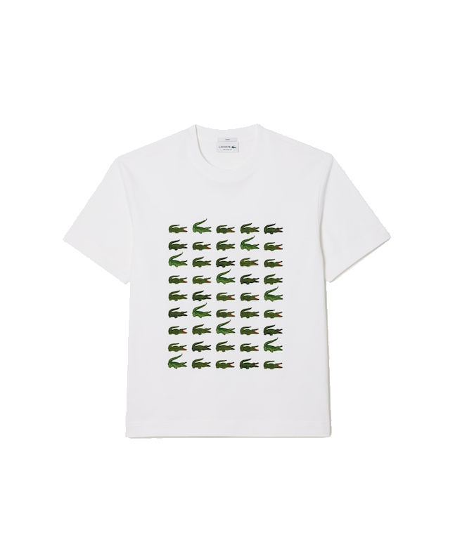 Spezial Madrid Lacoste Relaxed Fit Iconic Print Tee White