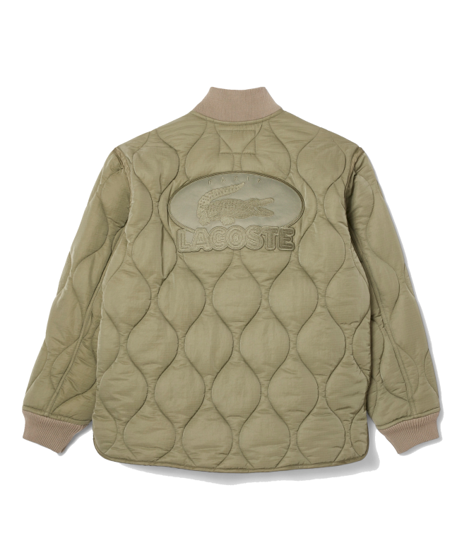 Spezial Madrid Lacoste Short Water Repellent Badge Jacket Khaki Green