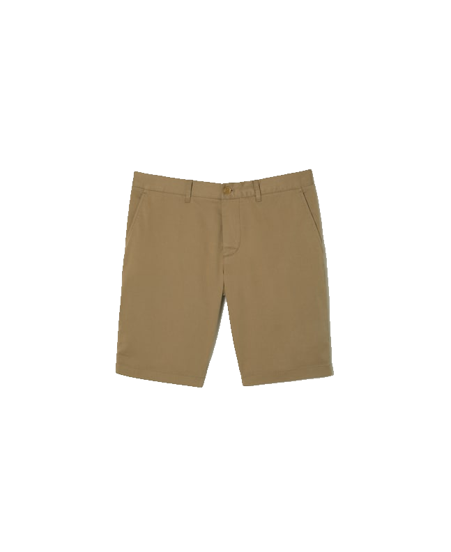 spezial madrid Lacoste Slim Fit Stretch Cotton Bermuda Shorts Dark Beige