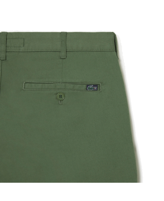 Spezial Madrid Lacoste Slim Fit Stretch Cotton Bermuda Shorts Green