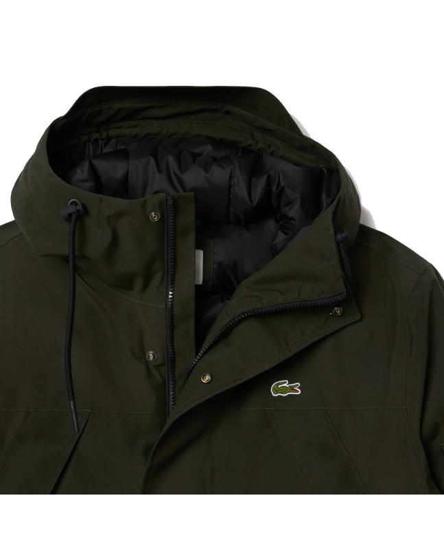 Spezial Madrid Lacoste Waterproof Padded Parka Khaki Green