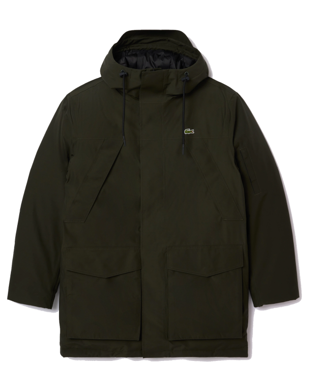 spezial madrid Lacoste Waterproof Padded Parka Khaki Green