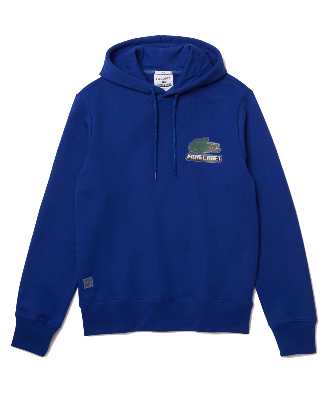 spezial madrid Lacoste x MineCraft Crocodile Sweatshirt Hoodie Blue