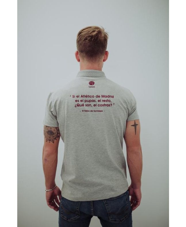 Spezial Madrid Loco Legend "El Sabio De Hortaleza" Polo Shirt Grey