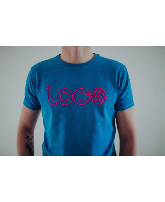 Spezial Madrid Loco Marco Lenders Tee Electric Blue & Pink