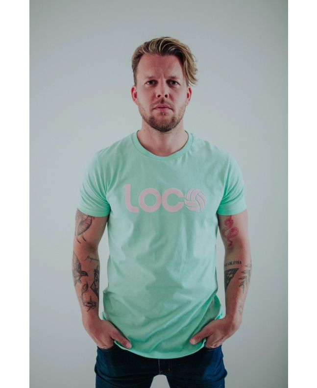 spezial madrid Loco Mediterráneo Tee Mint Green & Pink
