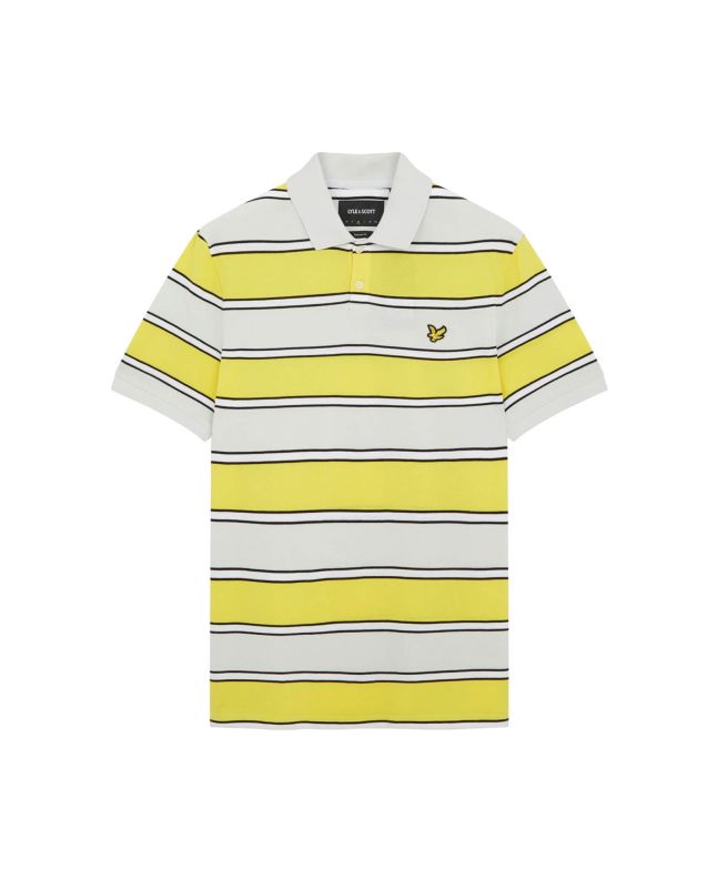 spezial madrid Lyle & Scott Broad Stripe Polo Shirt Sunshine Yellow