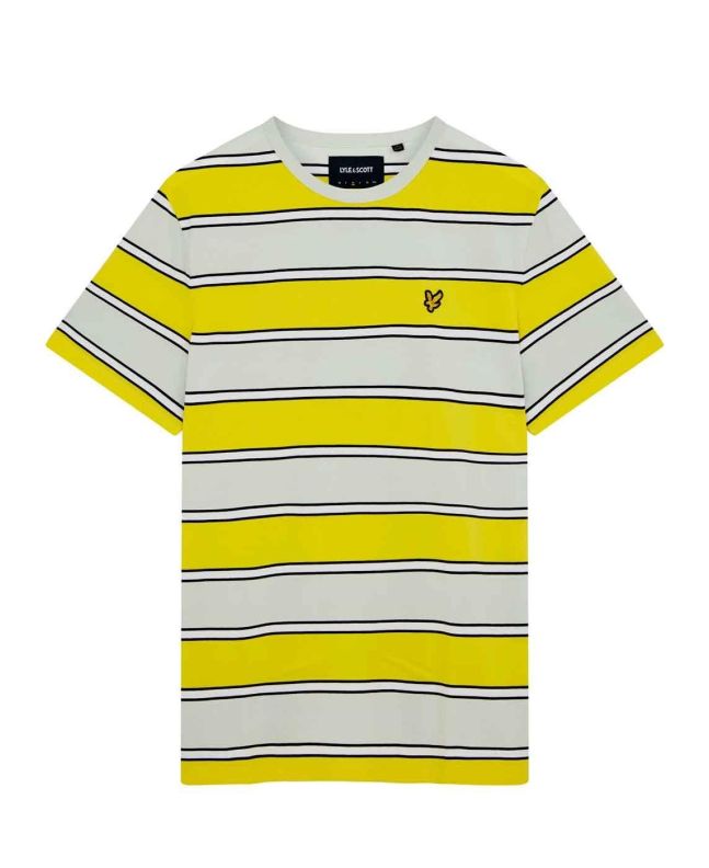 spezial madrid Lyle & Scott Broad Stripe Tee Sunshine Yellow