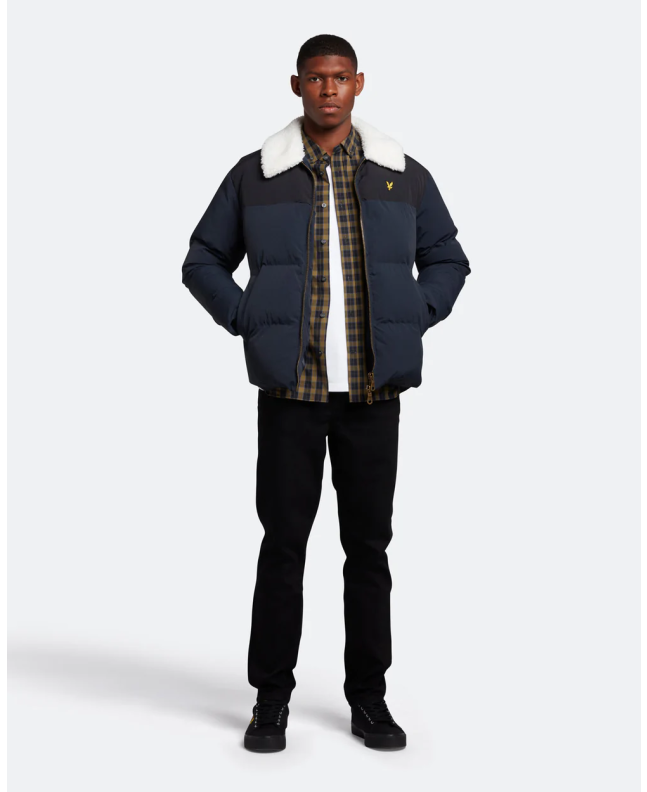 Spezial Madrid Lyle & Scott Check Poplin Shirt Jet Black & Olive