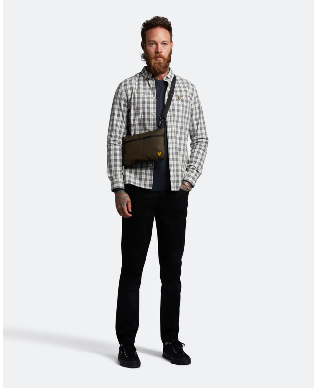 Spezial Madrid Lyle & Scott Check Poplin Shirt Mid Grey Marl