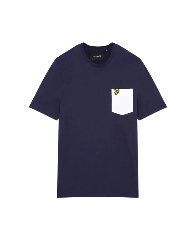 Spezial Madrid Lyle & Scott Contrast Pocket Tee Lichen Navy & White
